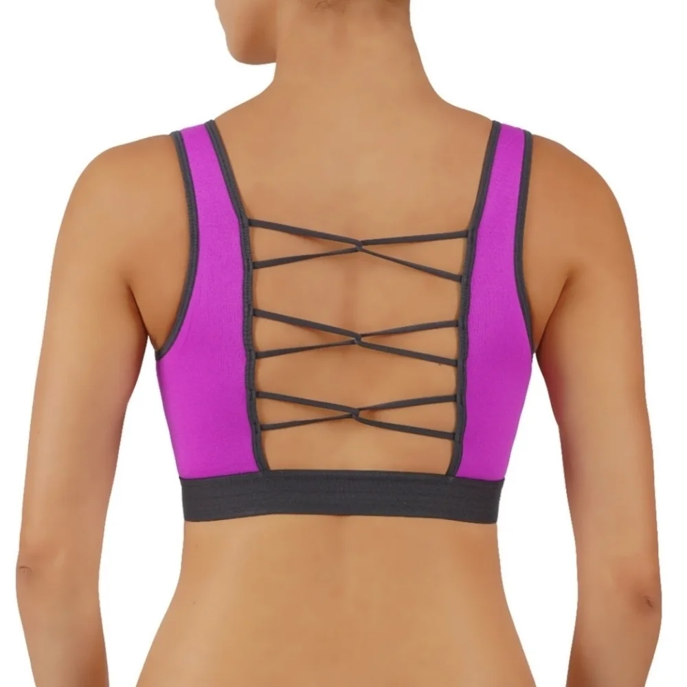Criss Cross Back High Impact Sport Bra - Picture 6 of 8